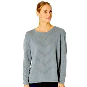 prAna Grey Organic Cotton Mainspring Sweater Size Small